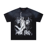Rare Peace Vintage Mirage Crystal Graphic Oversized T-Shirt